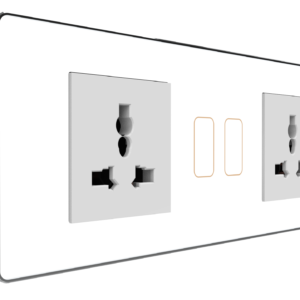 2 switch touch panel with 2 sockets