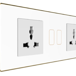 2 switch touch panel with 2 sockets