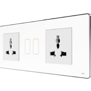 2 switch touch panel with 2 sockets